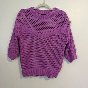 J.Crew crochet button shoulder sweater | size small